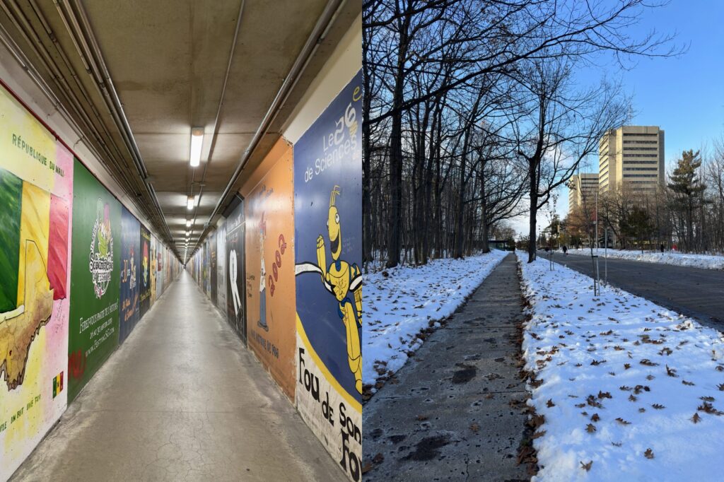 Túneis no campus da Université Laval